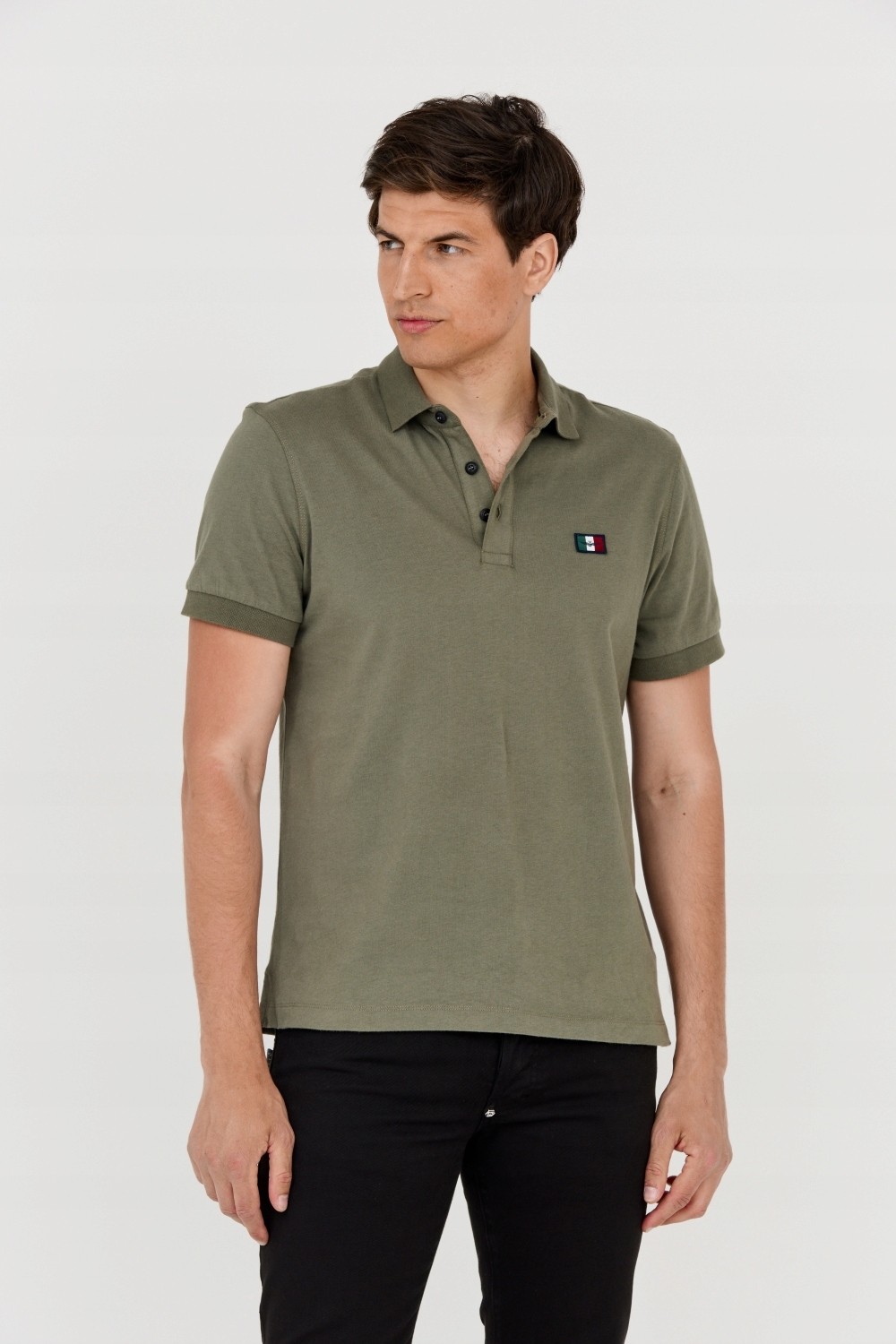 AERONAUTICA MILITARE Tricou polo verde pentru bărbați