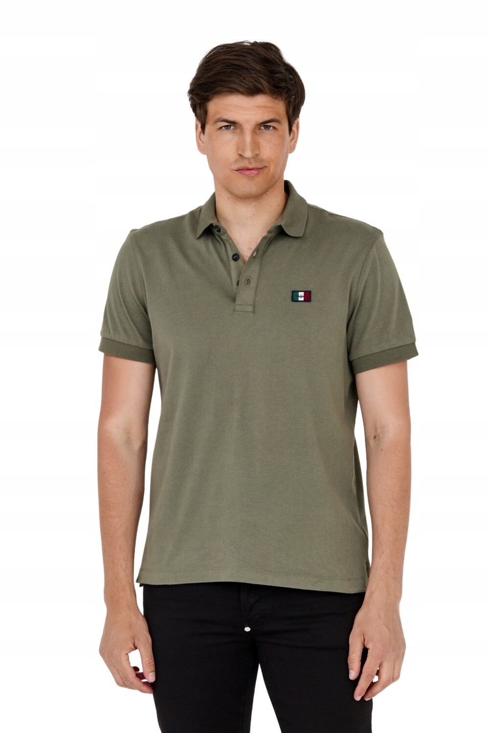 AERONAUTICA MILITARE Tricou polo verde pentru bărbați