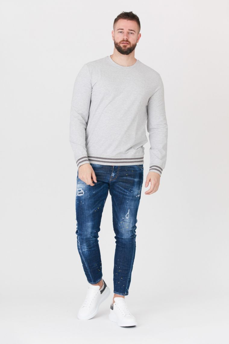 GUESS Szara bluza męska z logo