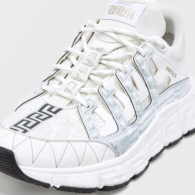 VERSACE Białe sneakersy damskie Trigreca