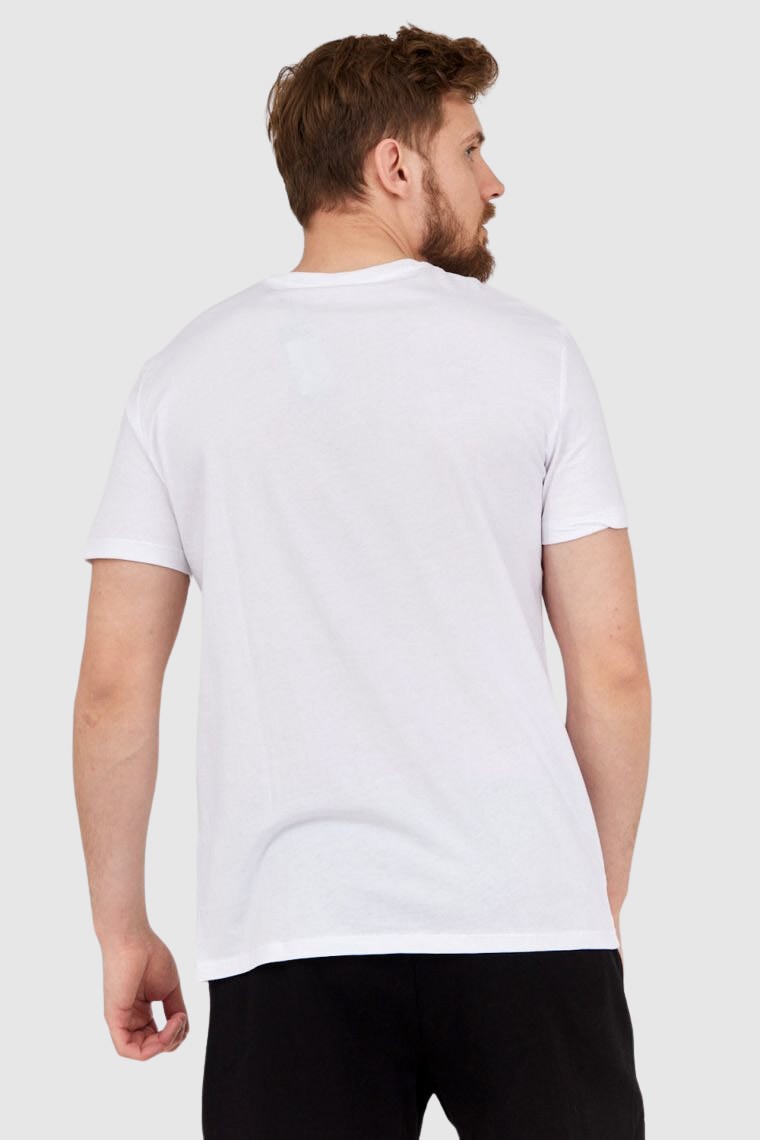 ARMANI EXCHANGE Biały t-shirt męski z szarym logo