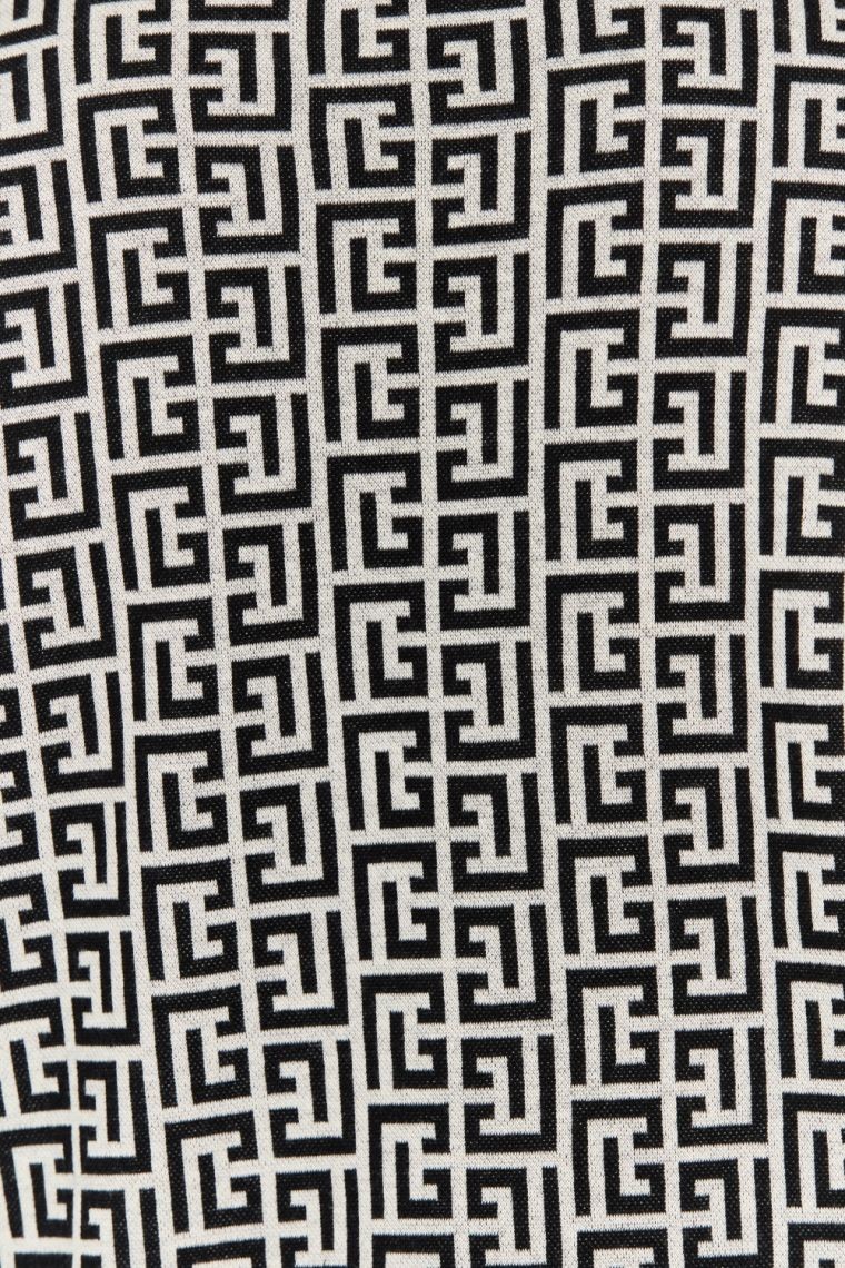 BALMAIN Чорно-біла чоловіча футболка з монограмою