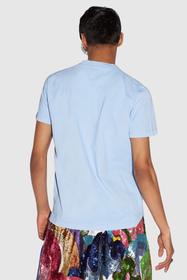 DSQUARED2 Синя чоловіча футболка з invicta