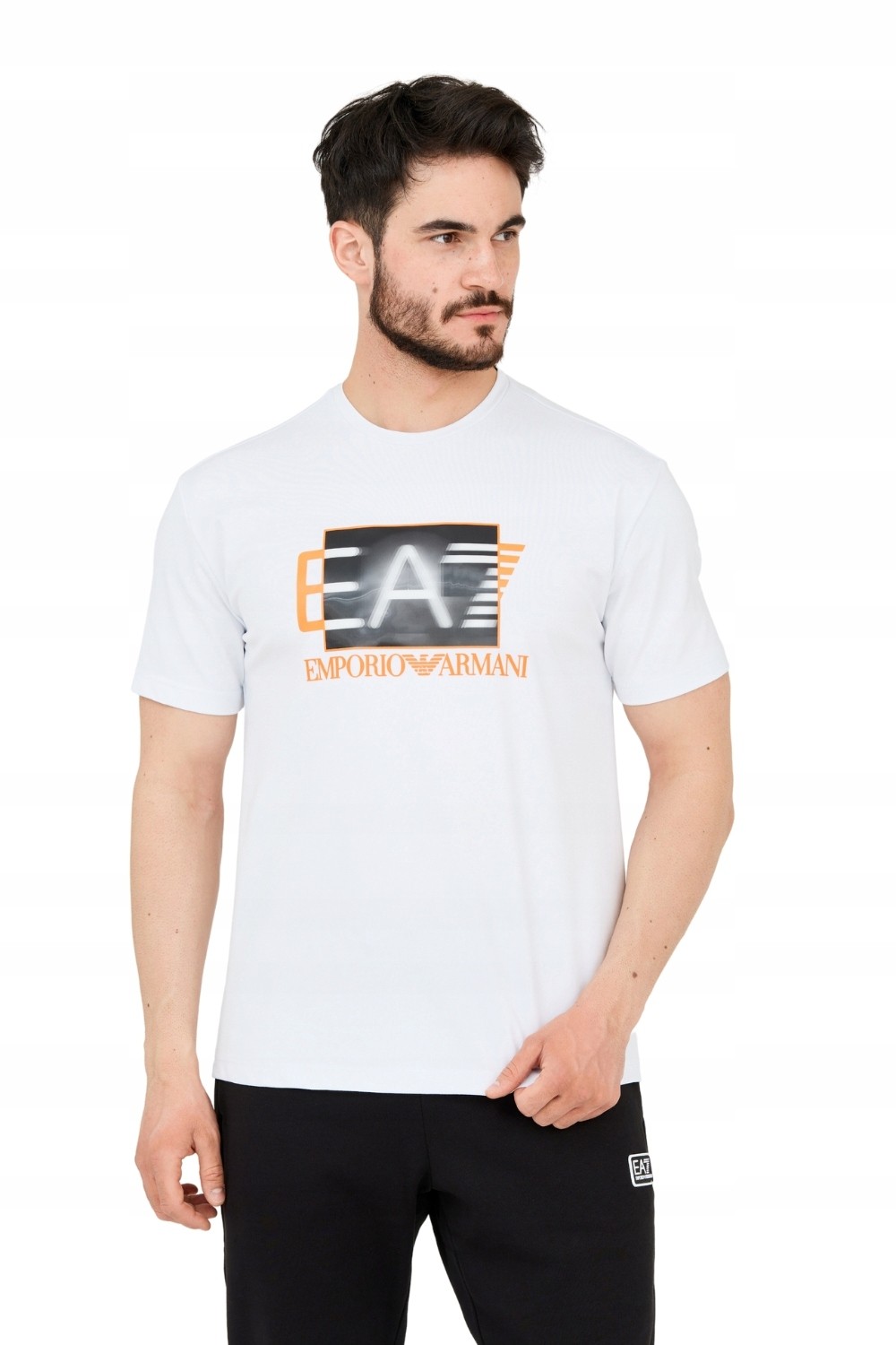 EA7 White t-shirt with holographic logo