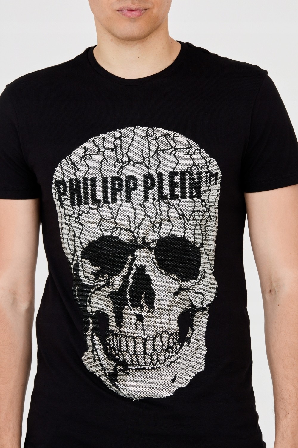 PHILIPP PLEIN T-shirt black with skull.