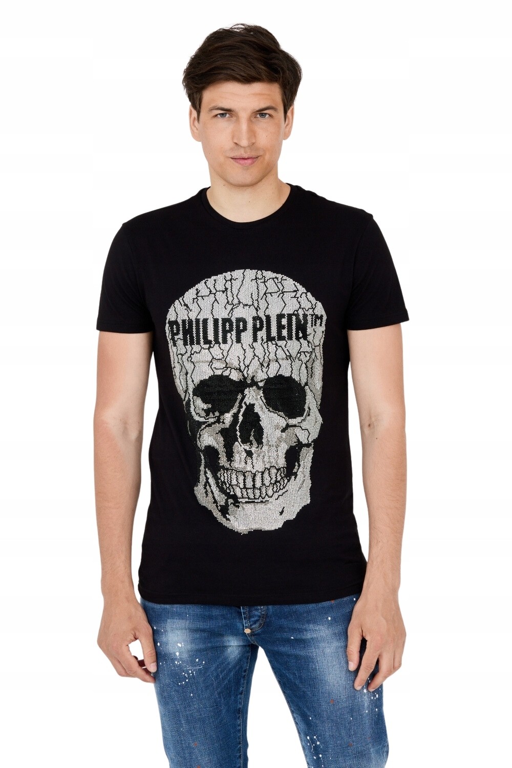 PHILIPP PLEIN T-shirt black with skull.