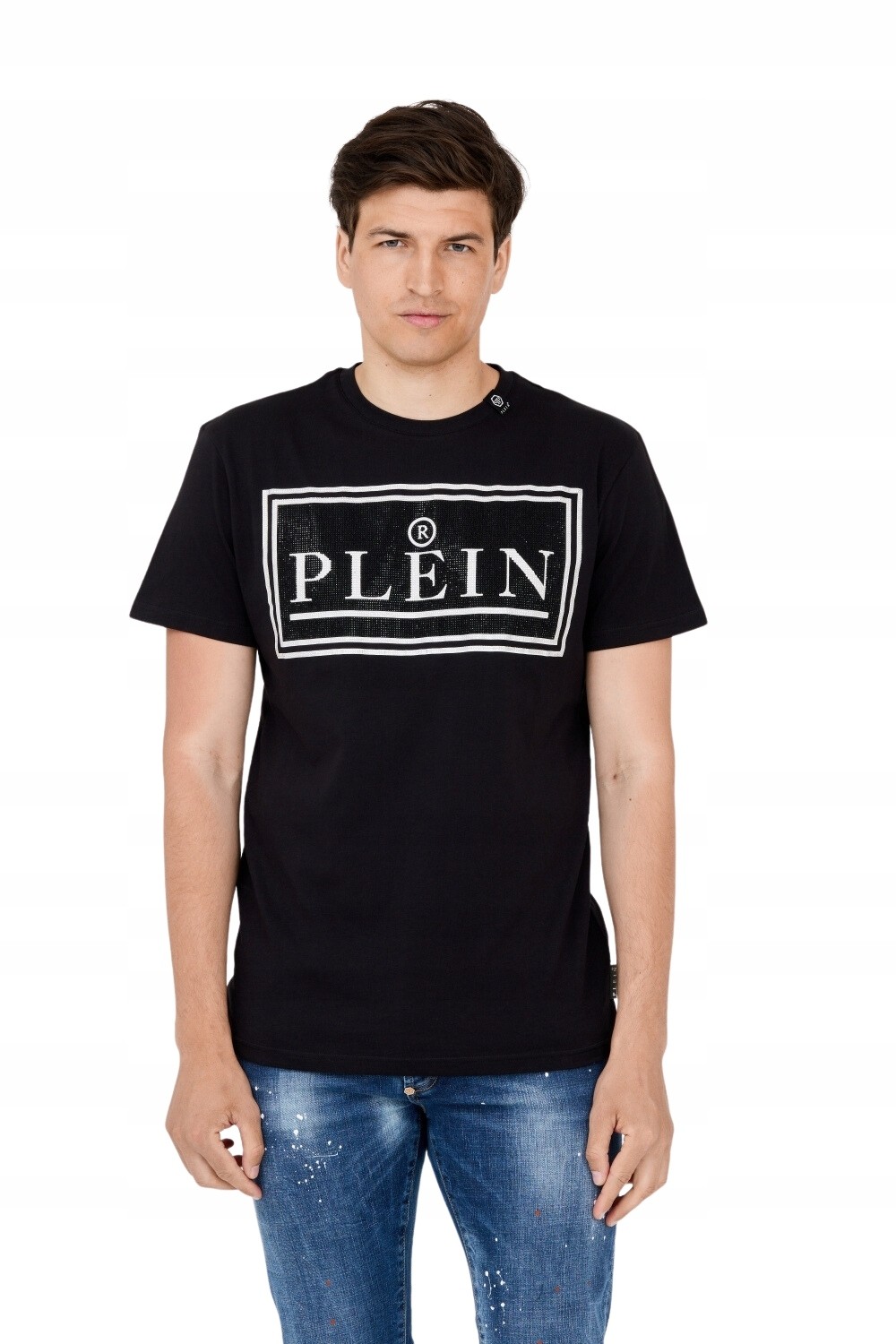 PHILIPP PLEIN T-shirt męski z dużym logo