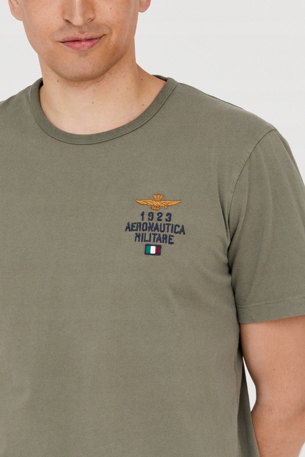 AERONAUTICA MILITARE Zielony t-shirt męski