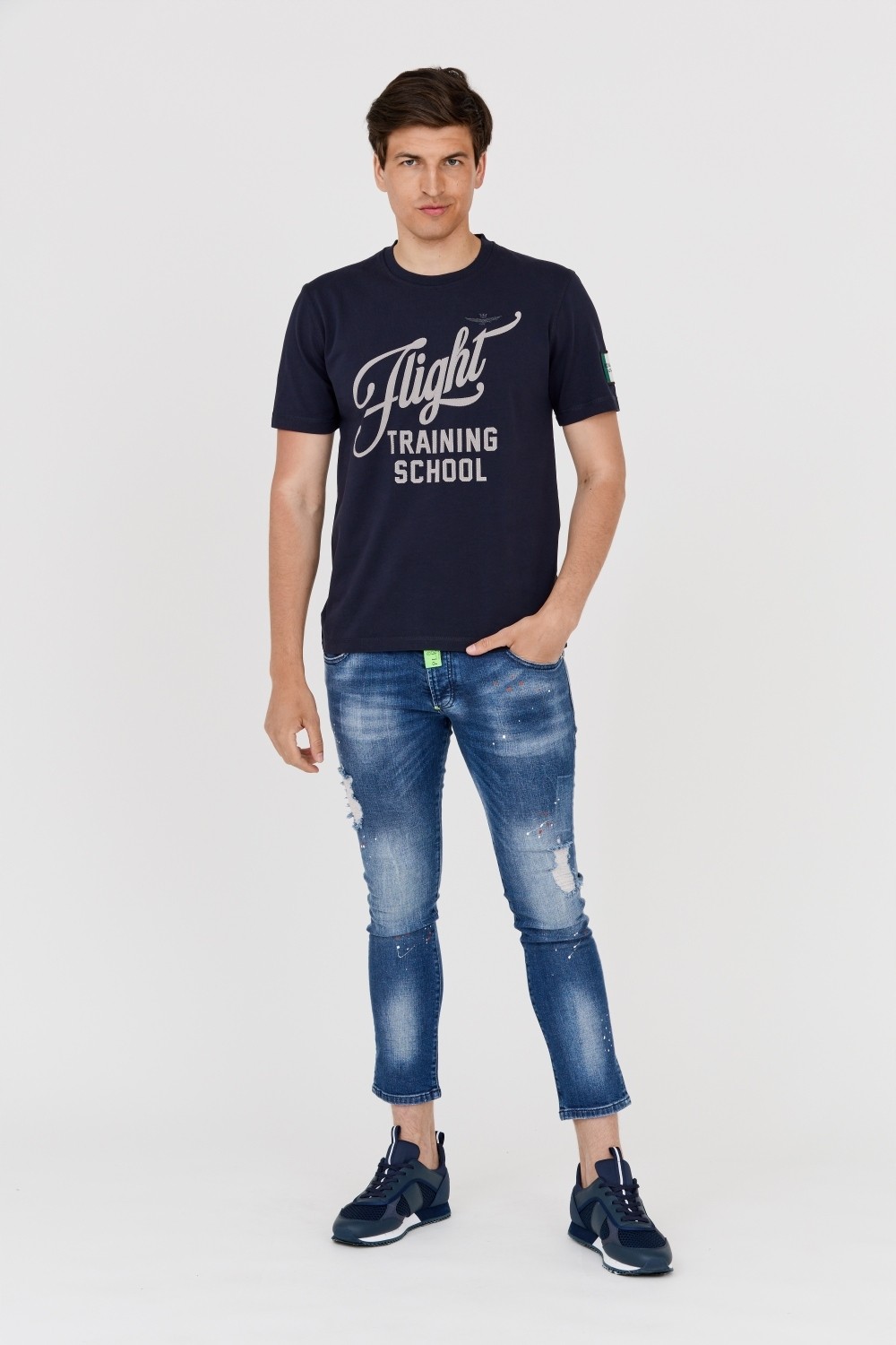 AERONAUTICA MILITARE Темно-синя чоловіча футболка