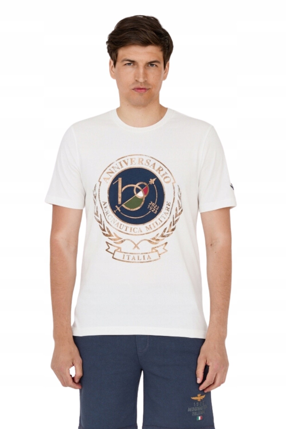 AERONAUTICA MILITARE Biały t-shirt męski