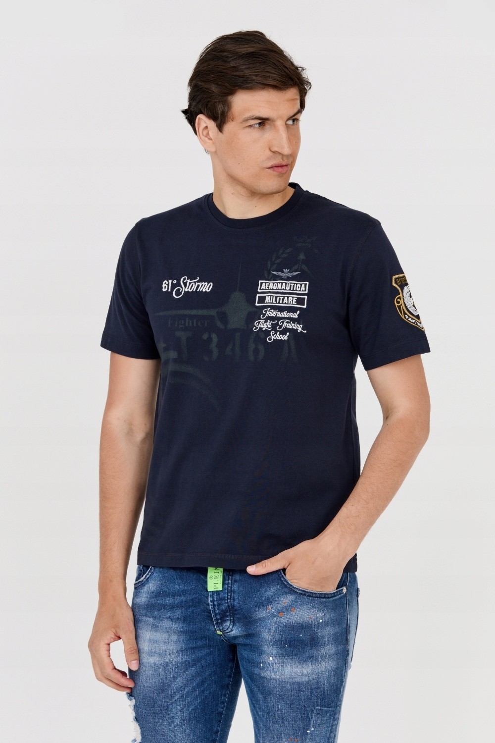 AERONAUTICA MILITARE Men's navy blue t-shirt