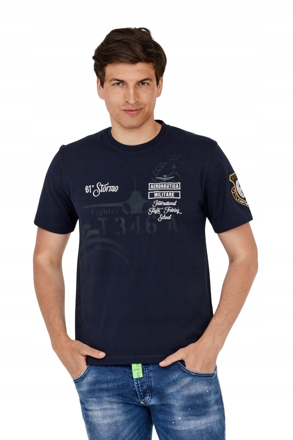 AERONAUTICA MILITARE Men's navy blue t-shirt