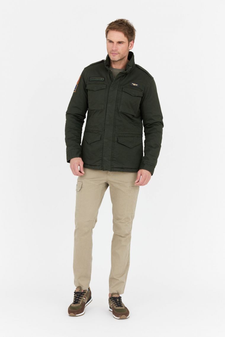 AERONAUTICA MILITARE Green men's parka jacket