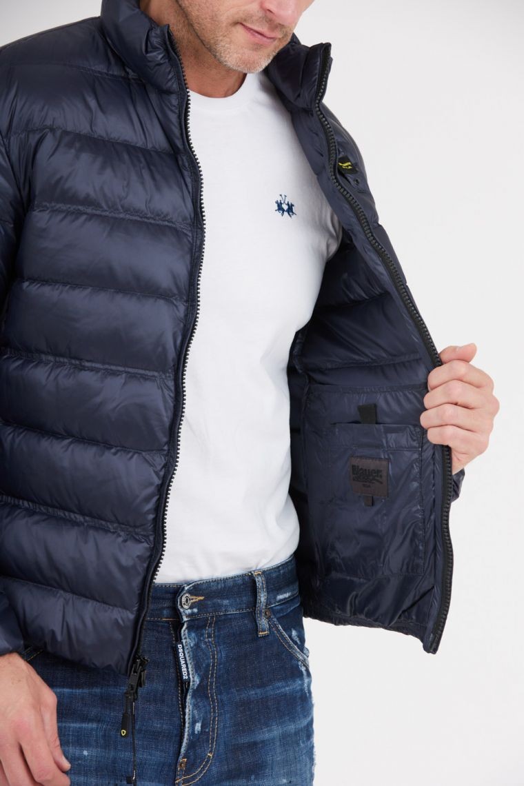 BLAUER Men's navy blue down jacket Seth