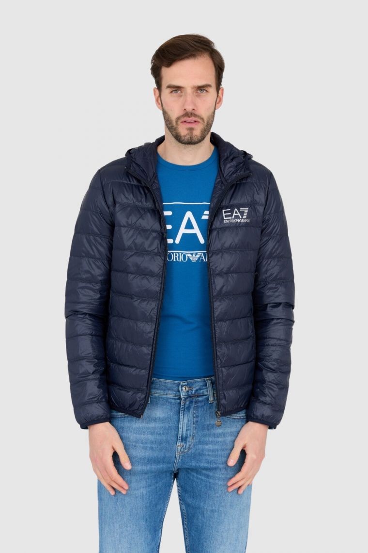EA7 Down jacket navy blue