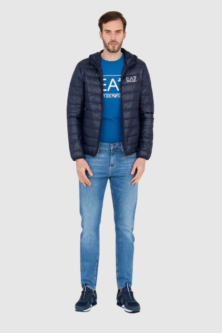 EA7 Down jacket navy blue