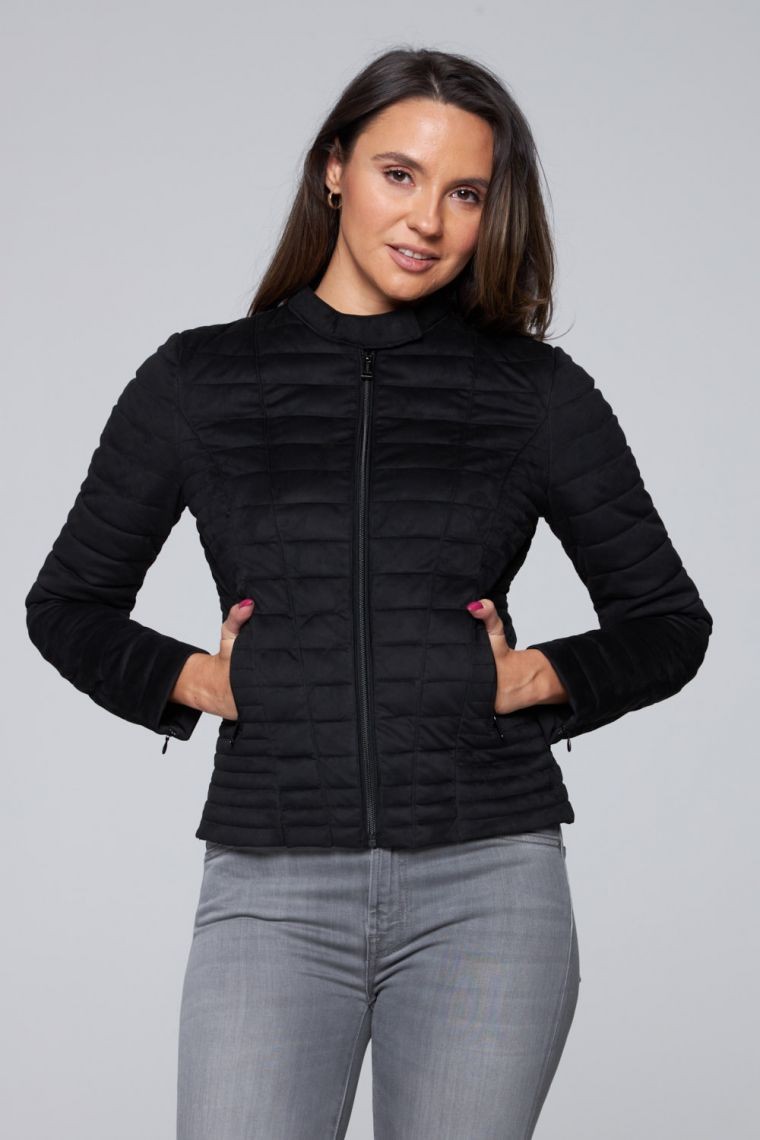 GUESS Black quilted jacket for women
