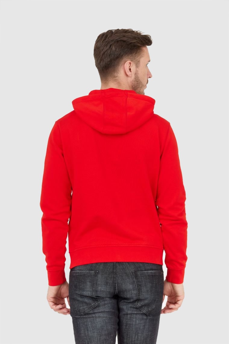 AERONAUTICA MILITARE Red men's hooded sweatshirt