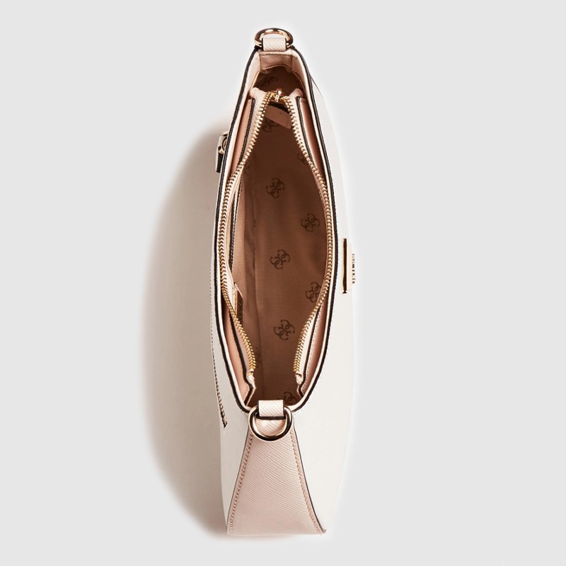 GUESS Biała torebka na ramię z portfelikiem