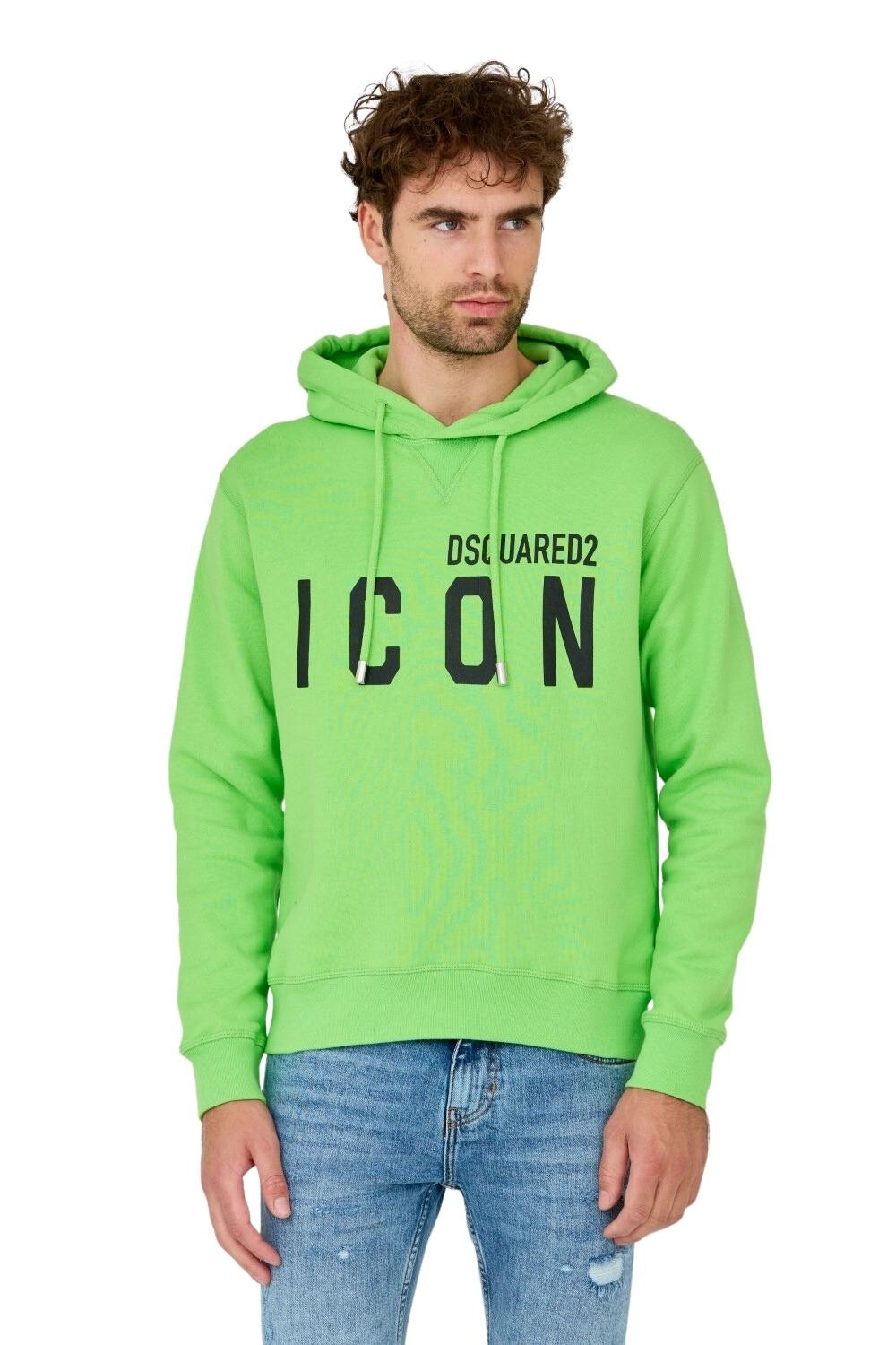 DSQUARED2 Zielona męska bluza Sweatshirt