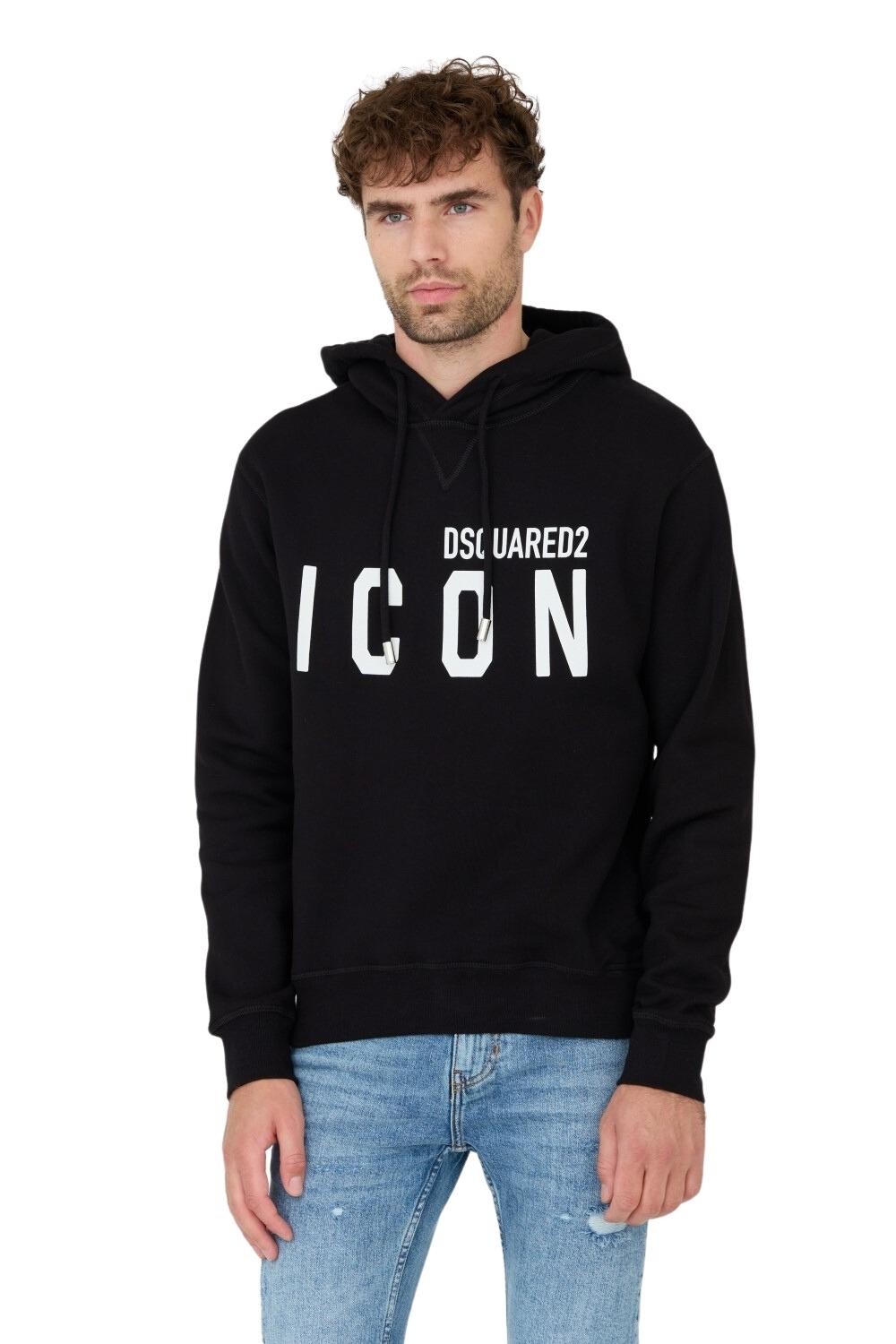 DSQUARED2 Czarna męska bluza Sweatshirt