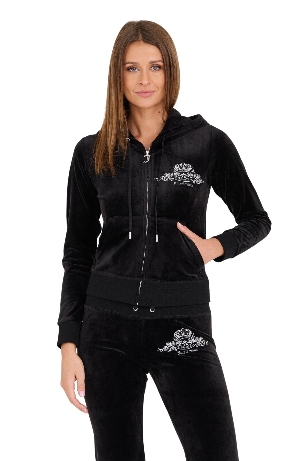 JUICY COUTURE Czarna damska bluza Arched Metallic