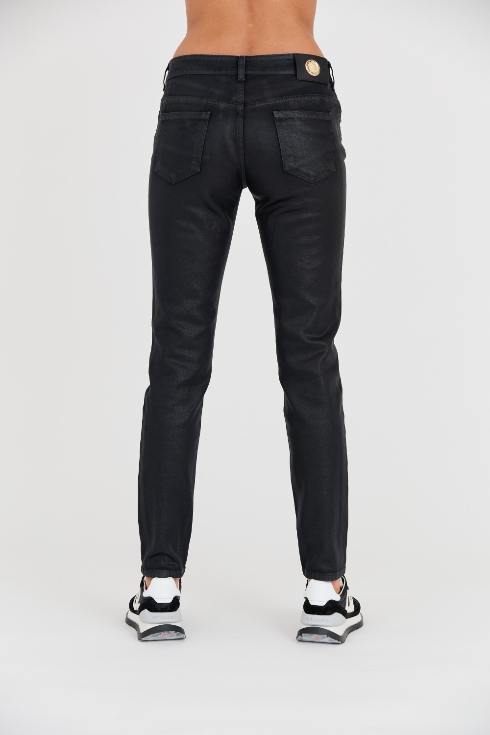 JUST CAVALLI Skinny Black jeans with shine