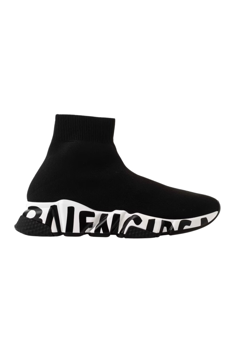 BALENCIAGA Czarne buty SPEED LT GRAFFITI SNEAKERS