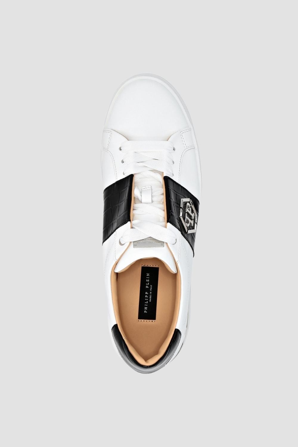 PHILIPP PLEIN White Leather Lo-top sneakers