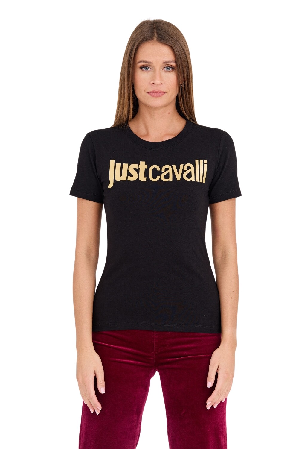 JUST CAVALLI Black Logo Gold t-shirt