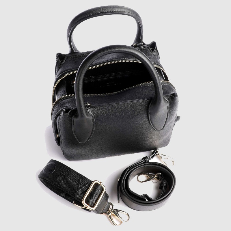 VALENTINO Small black arepa tote handbag
