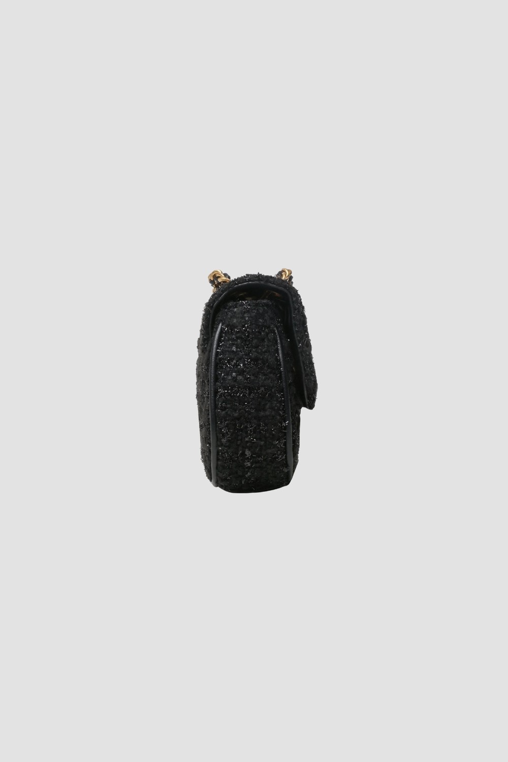 GUESS Geantă de mână Giully Mini din tweed negru
