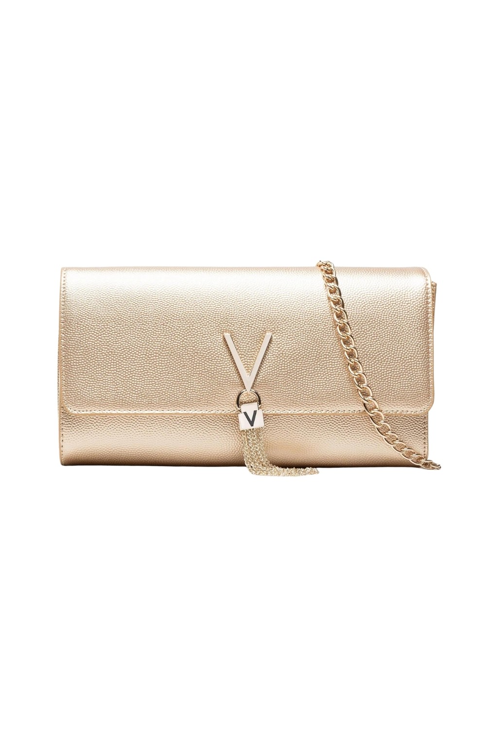 VALENTINO Złota duża kopertówka Pochette
