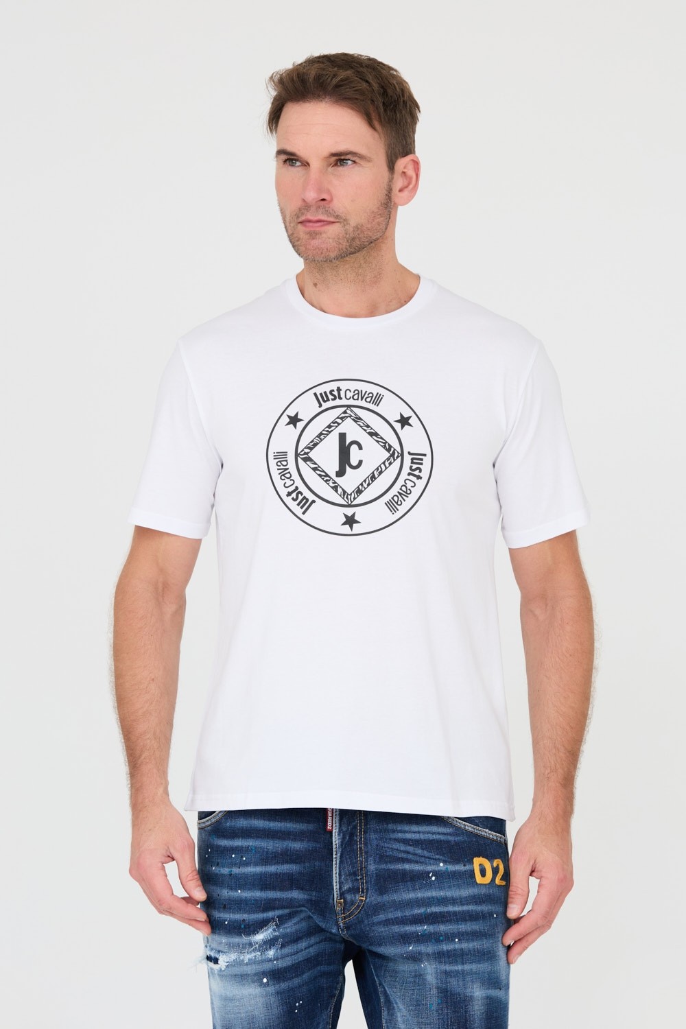 JUST CAVALLI White Fiche t-shirt