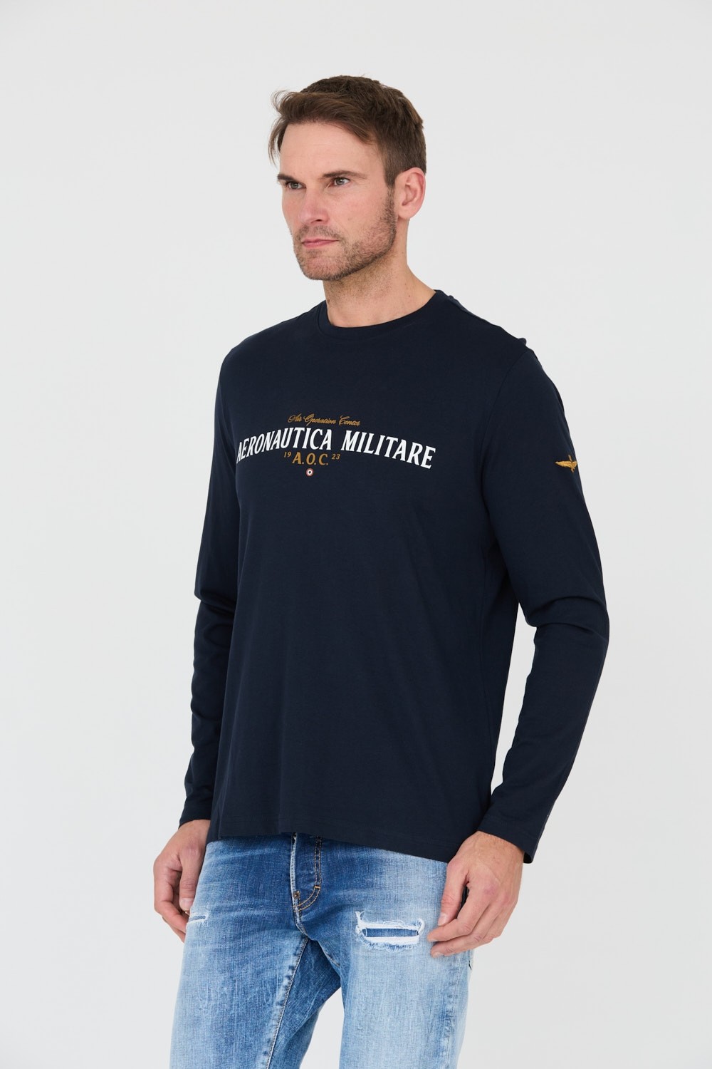 AERONAUTICA MILITARE Navy blue A.O.C. longsleeve.