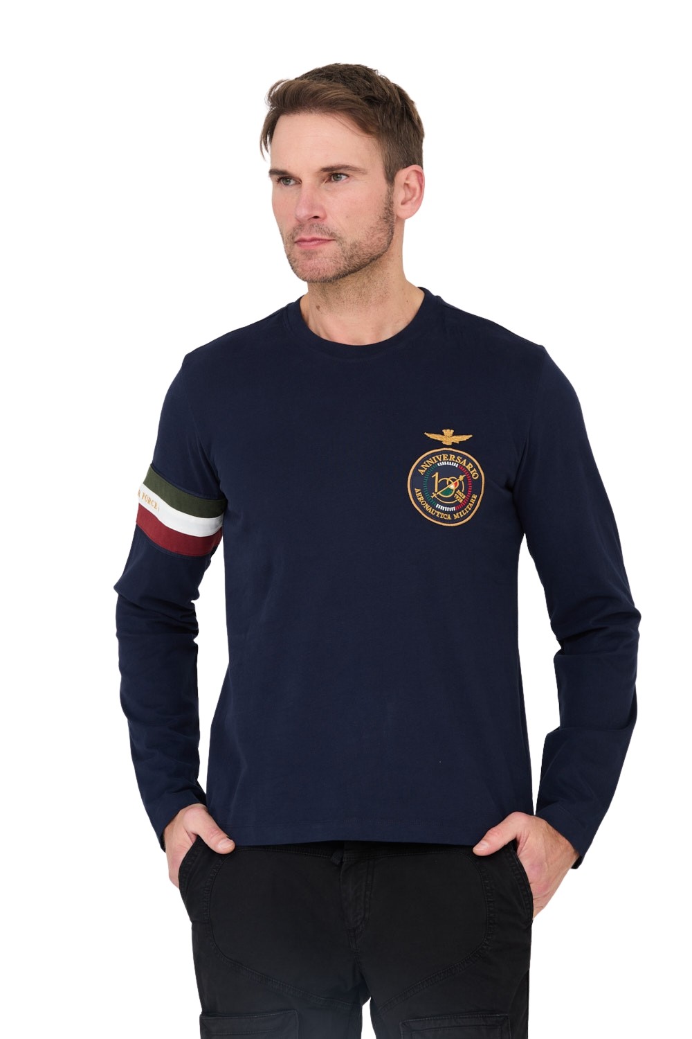 AERONAUTICA MILITARE Granatowy longsleeve 100th anniversary