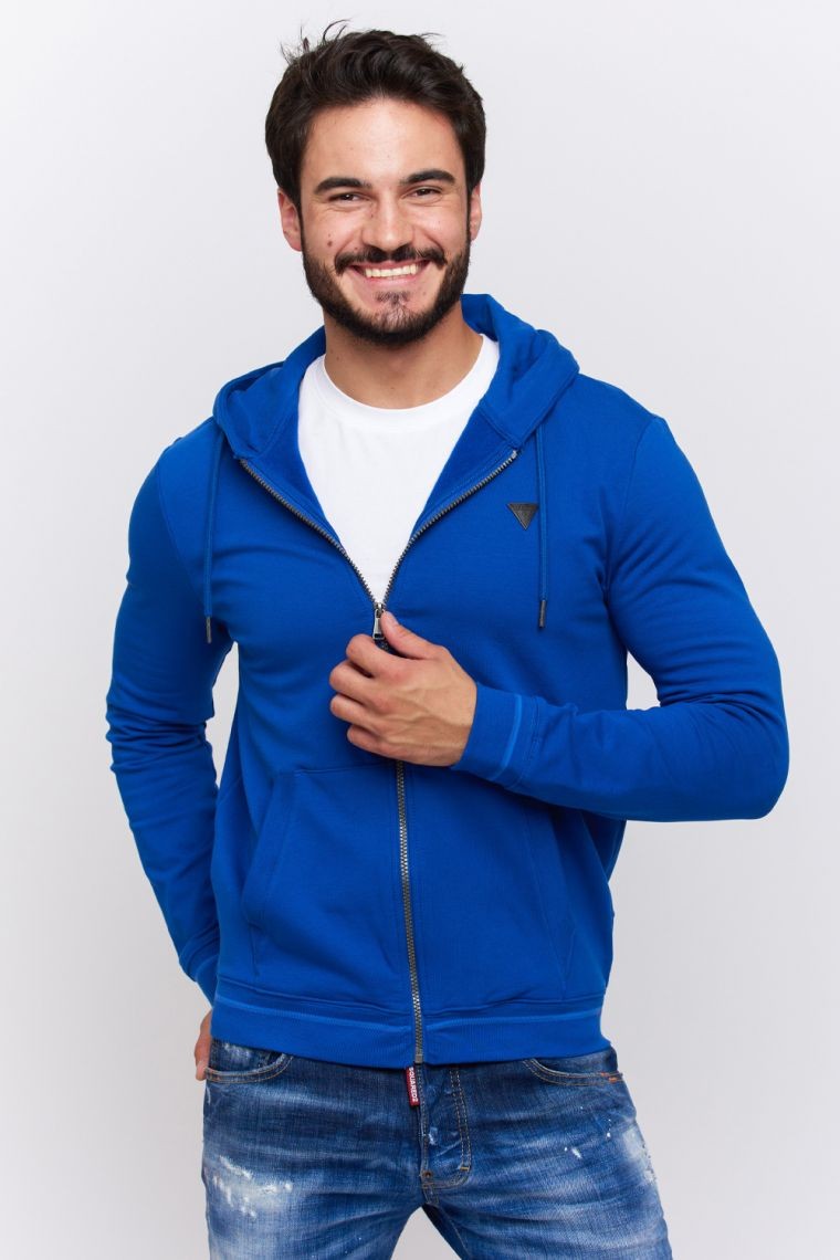 GUESS Blue men's hooded sweatshirt