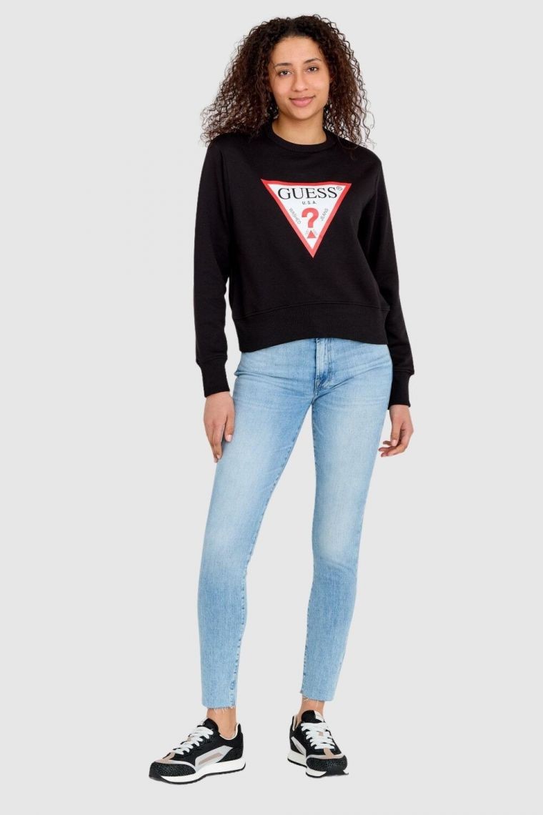 GUESS Black Original Fleece Sweatshirt