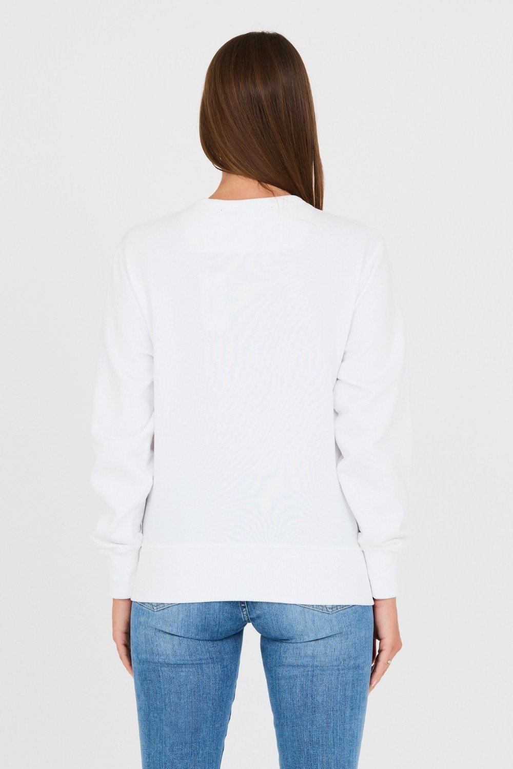 GUESS White Original Fleece Sweatshirt