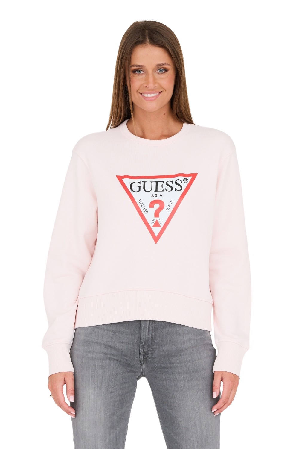 GUESS Pink Original Fleece Sweatshirt