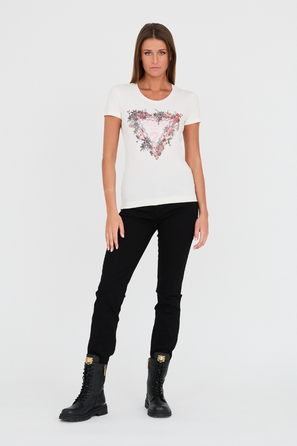 GUESS White logo t-shirt