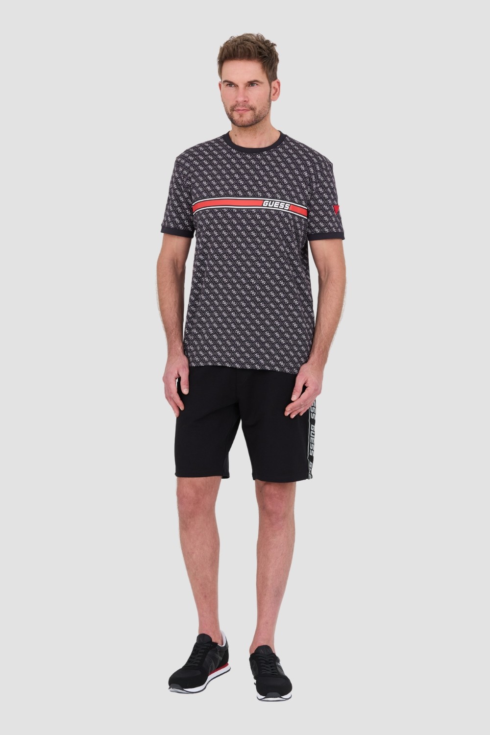 GUESS Tricou negru Jamey