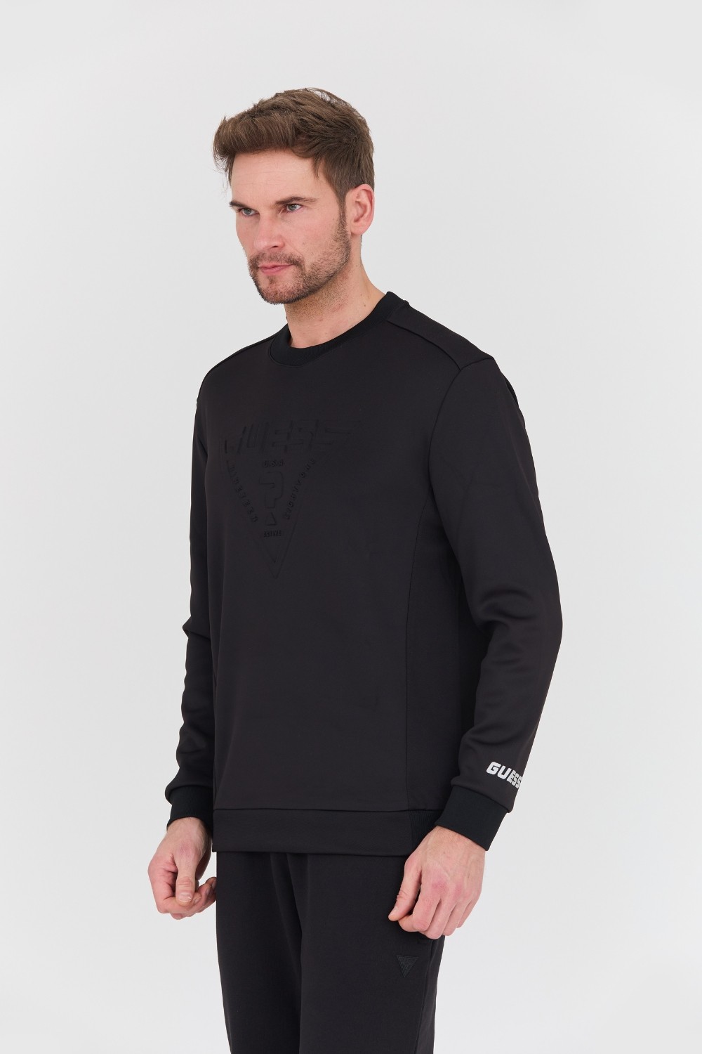 GUESS Tricou negru pentru bărbați