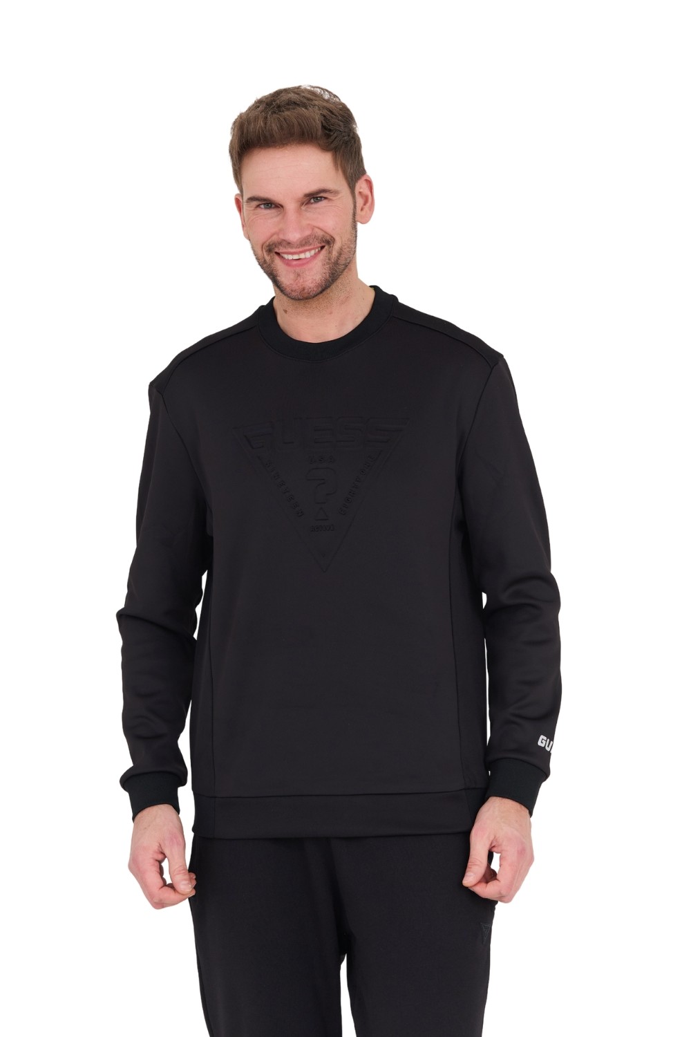 GUESS Tricou negru pentru bărbați