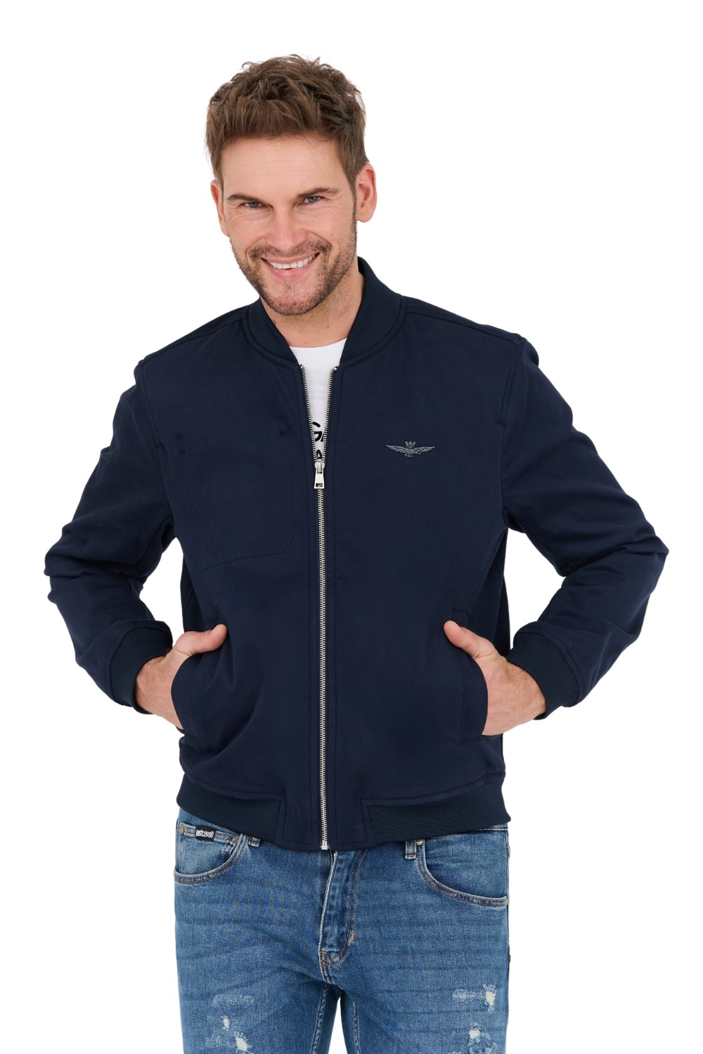 AERONAUTICA MILITARE Granatowa męska bomberka