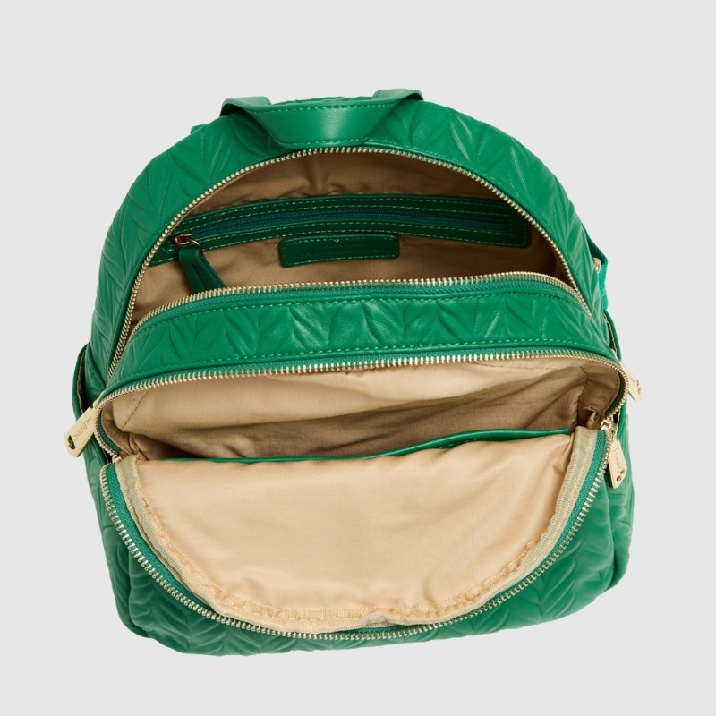 VALENTINO Tłoczony zielony plecak z logo sunny re backpack