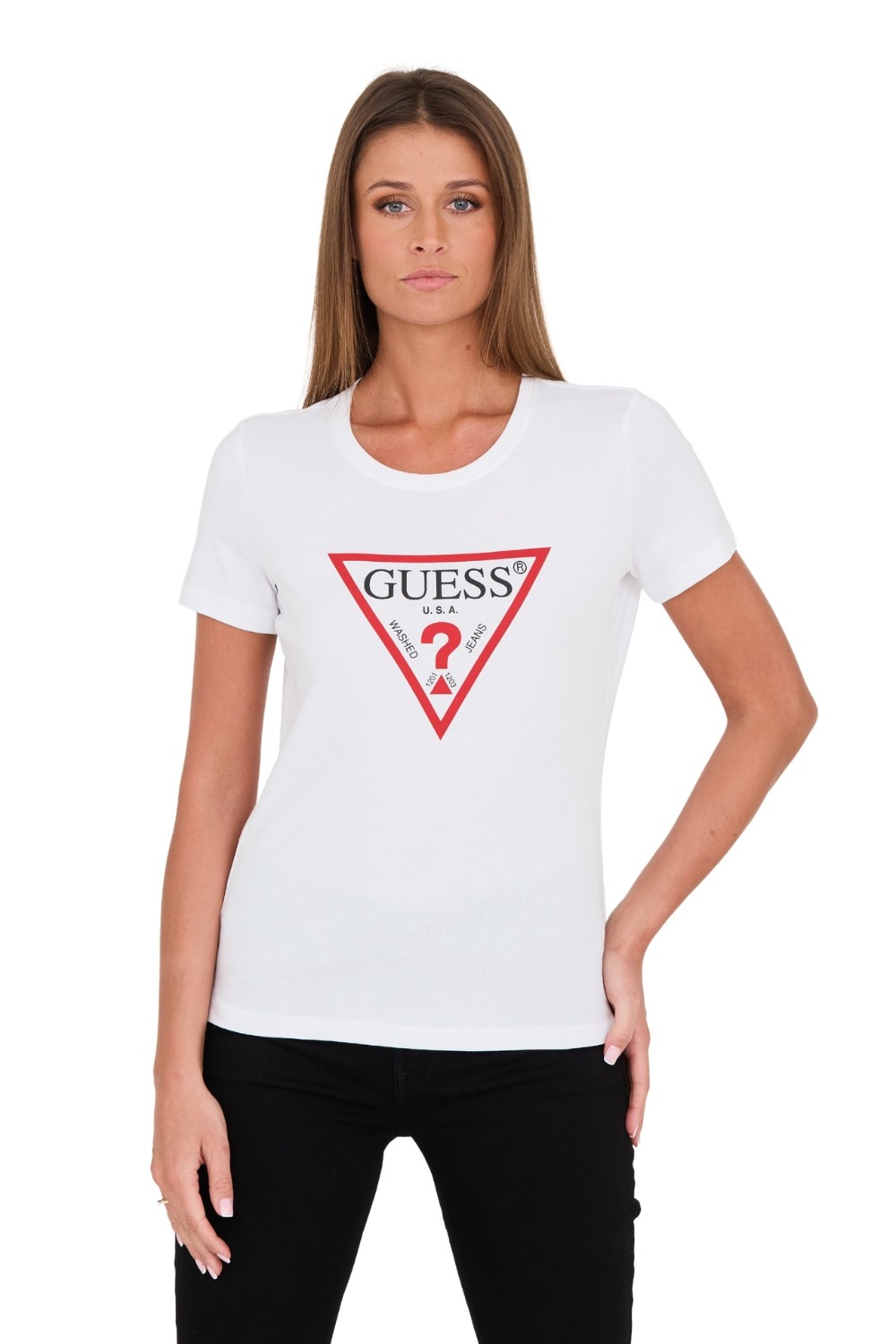 GUESS Biały t-shirt Original Tee