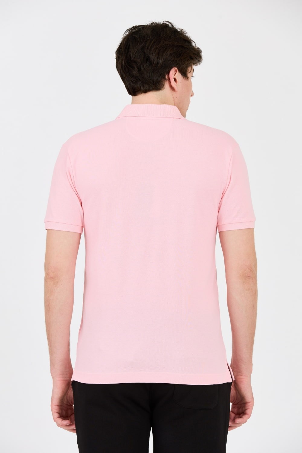 LA MARTINA Różowe męskie polo z małym logo