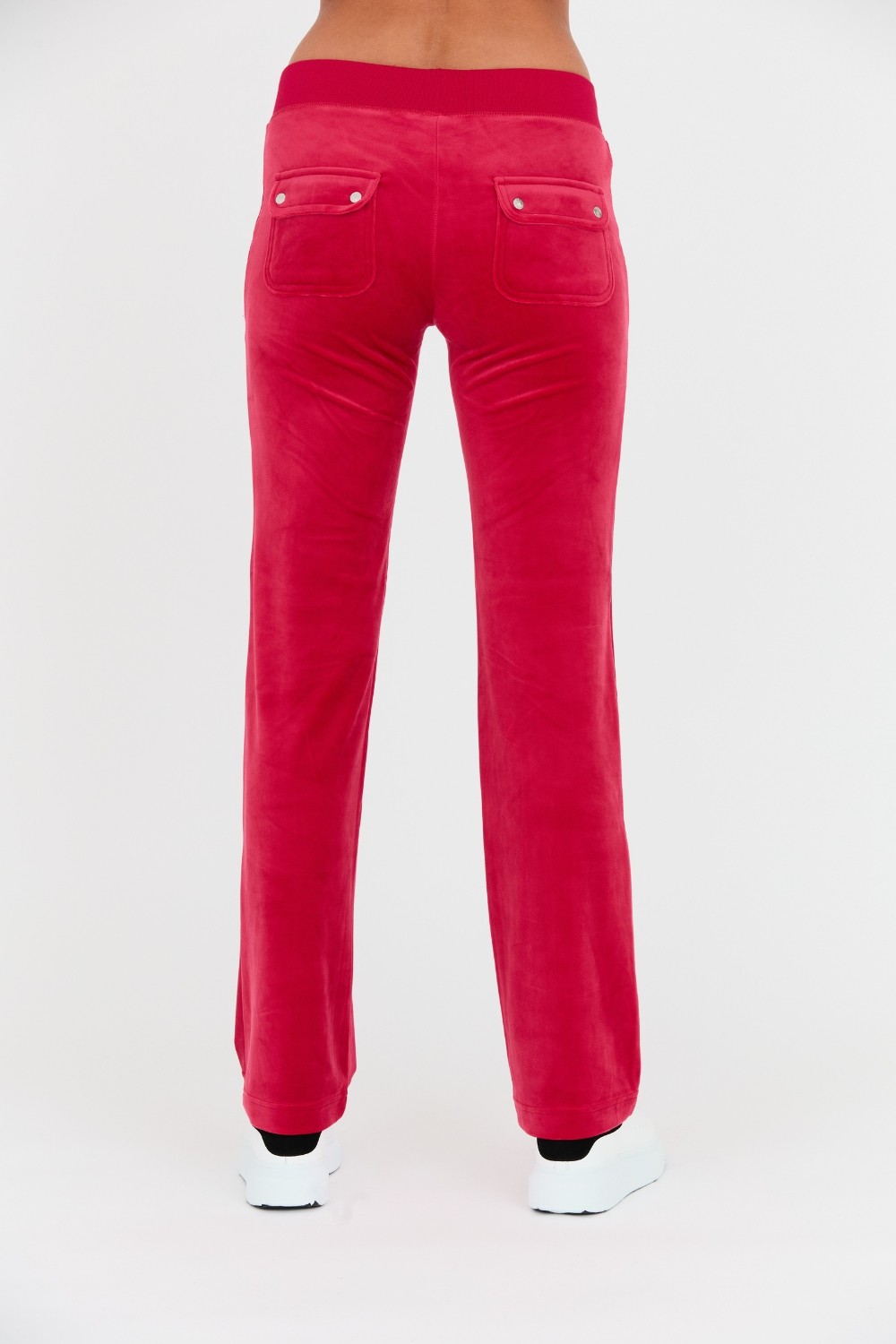 JUICY COUTURE Czerwone spodnie dresowe Del Ray Pocket Pant