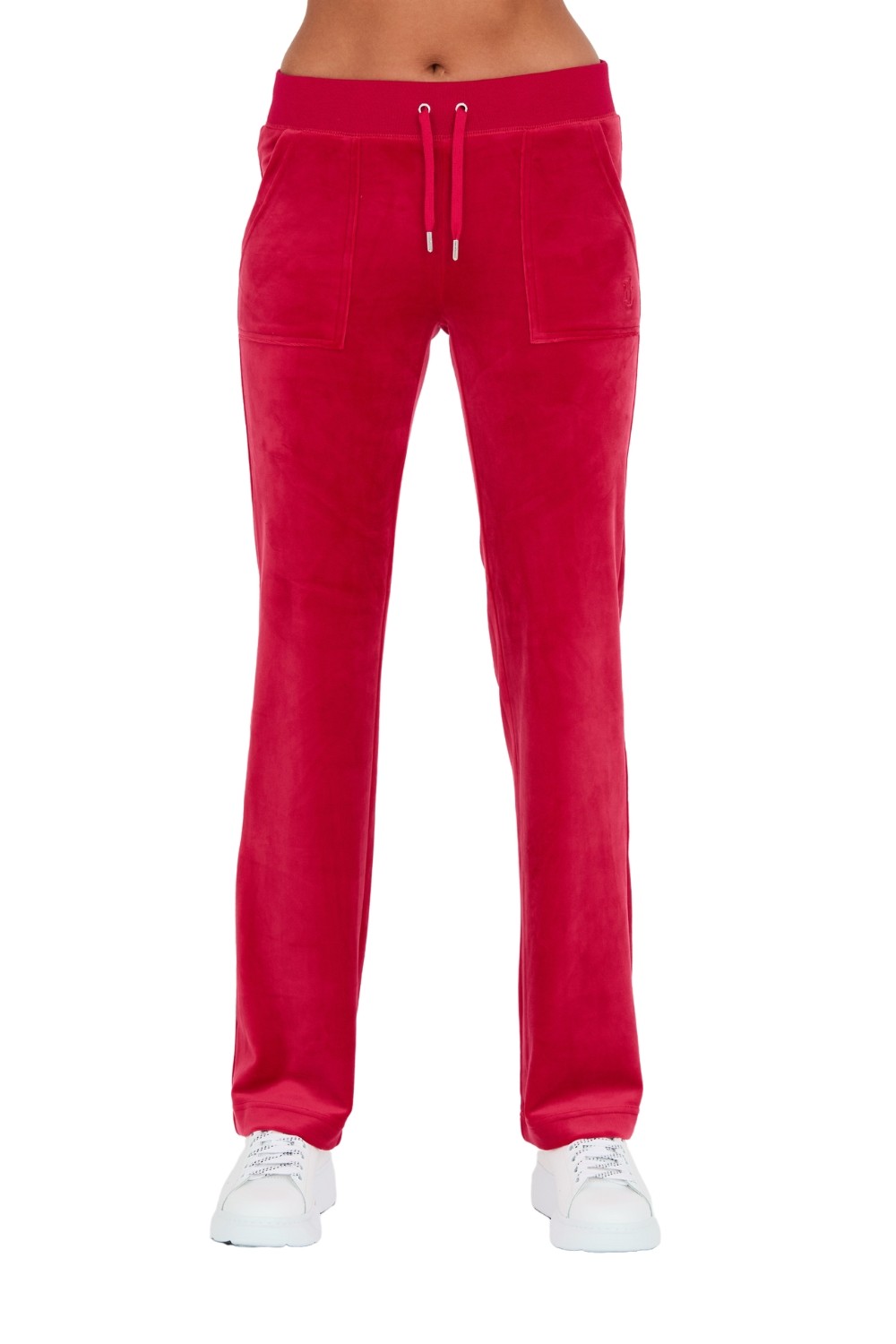 JUICY COUTURE Czerwone spodnie dresowe Del Ray Pocket Pant